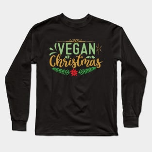 Vegan Christmas Shirt, Vegan Christmas Gifts 2023 Long Sleeve T-Shirt